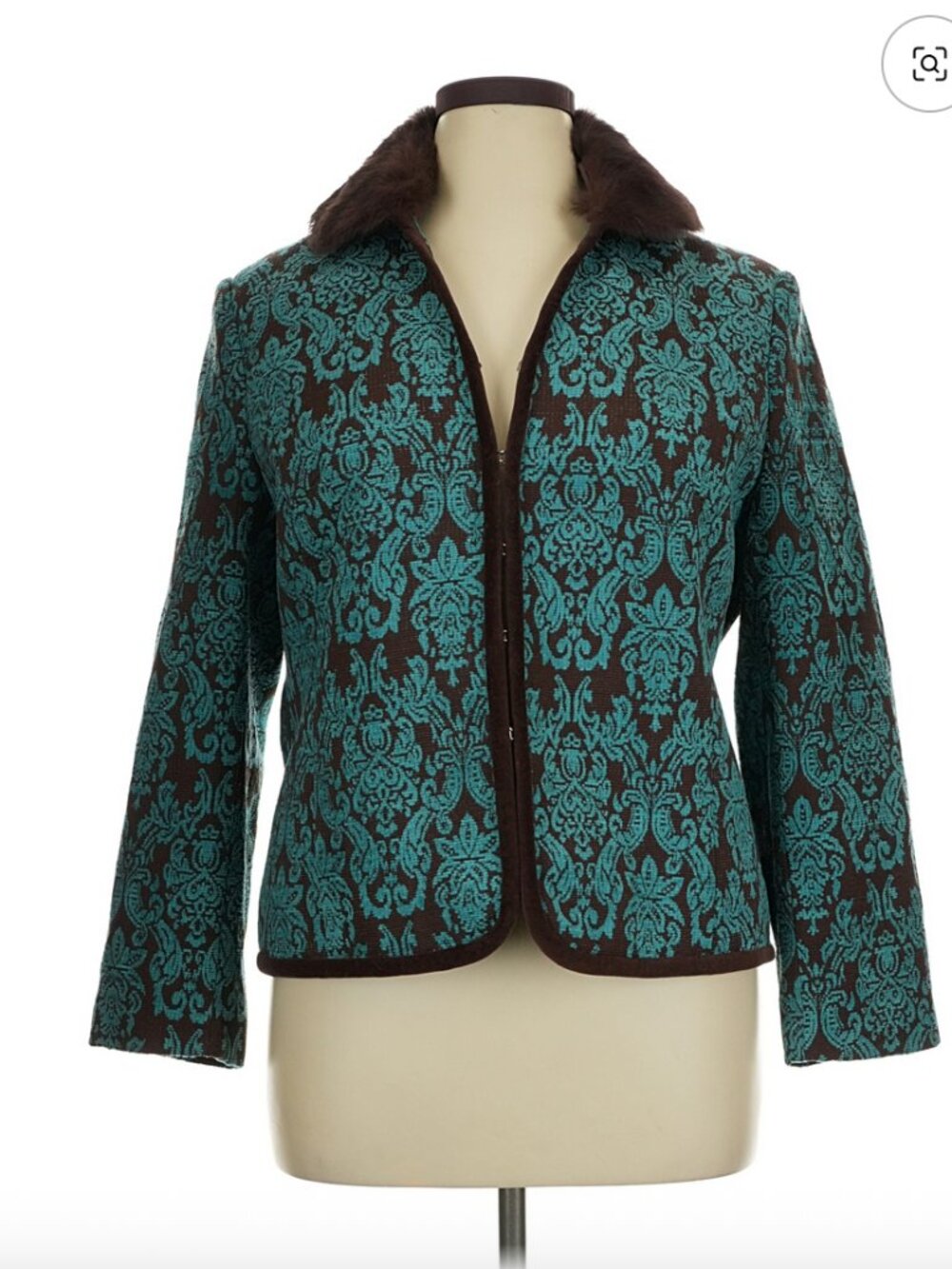 Gorgeous brocade Fur Jacket 16